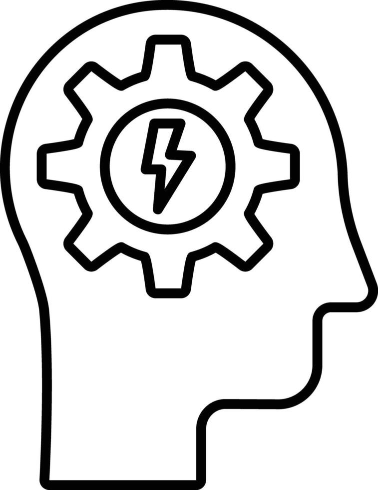Head outline illustration vector