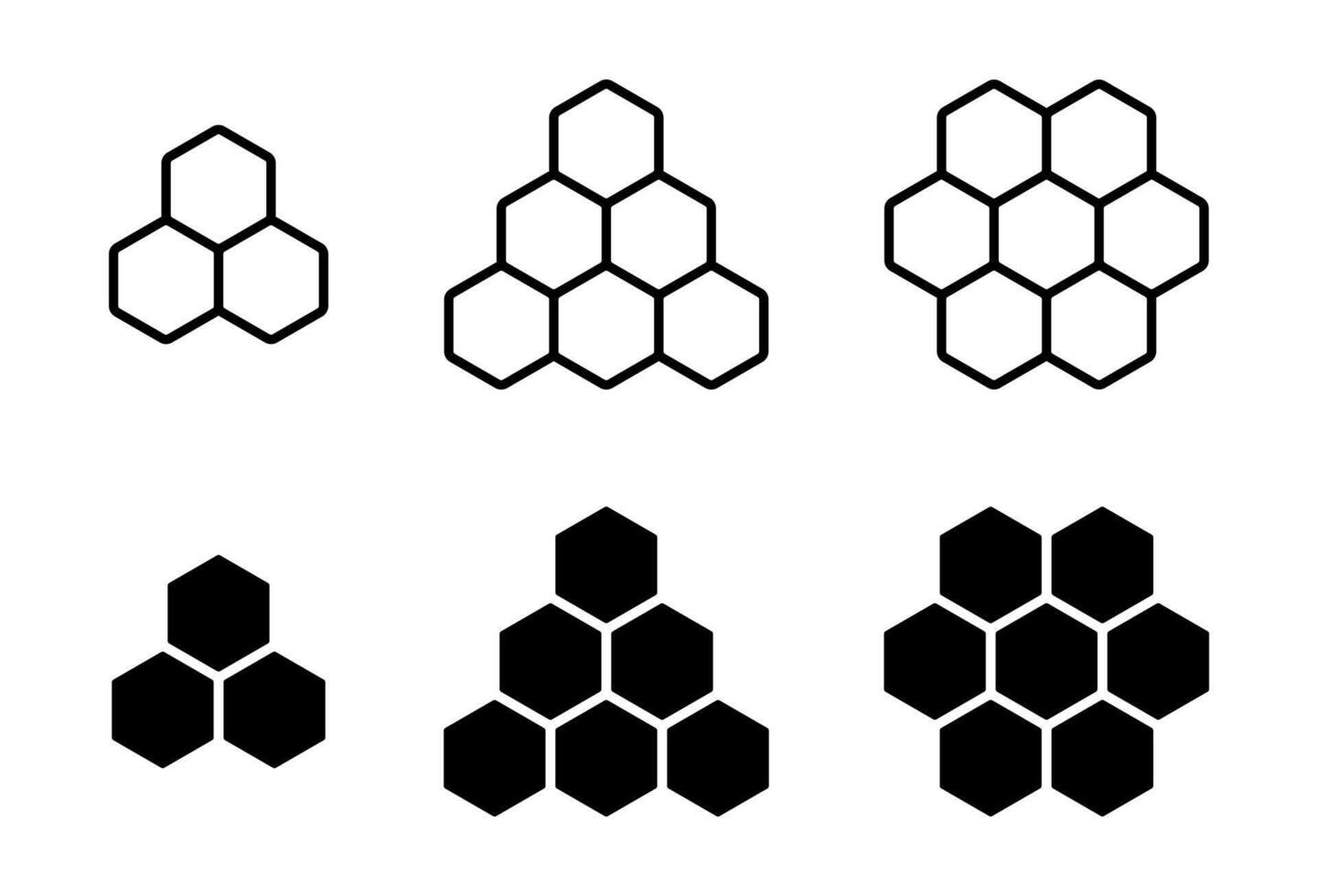 Honeycomb icon in generic style. Hexagonal beehive concept vector