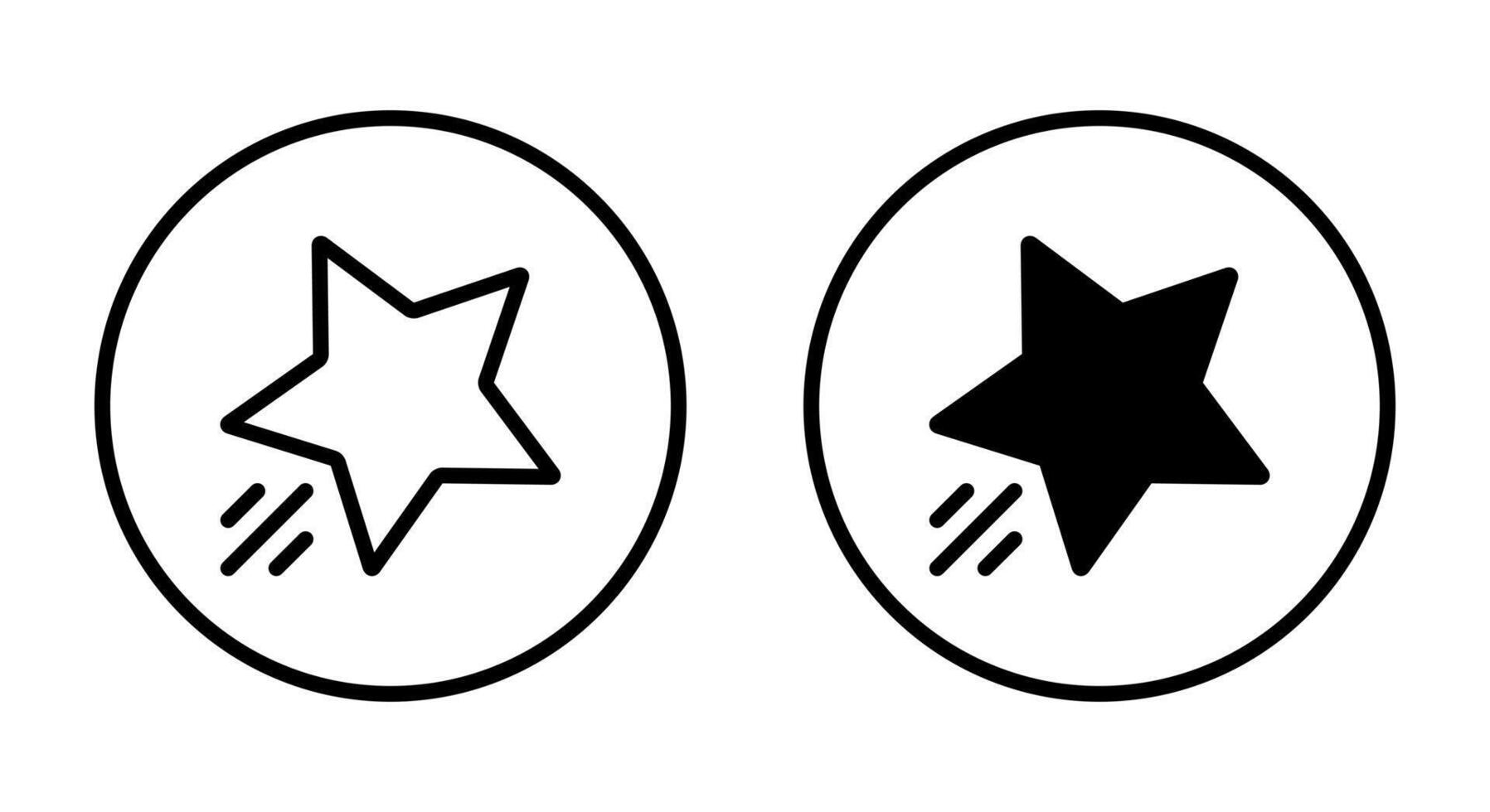Fast star icon on circle line. Send gift concept vector