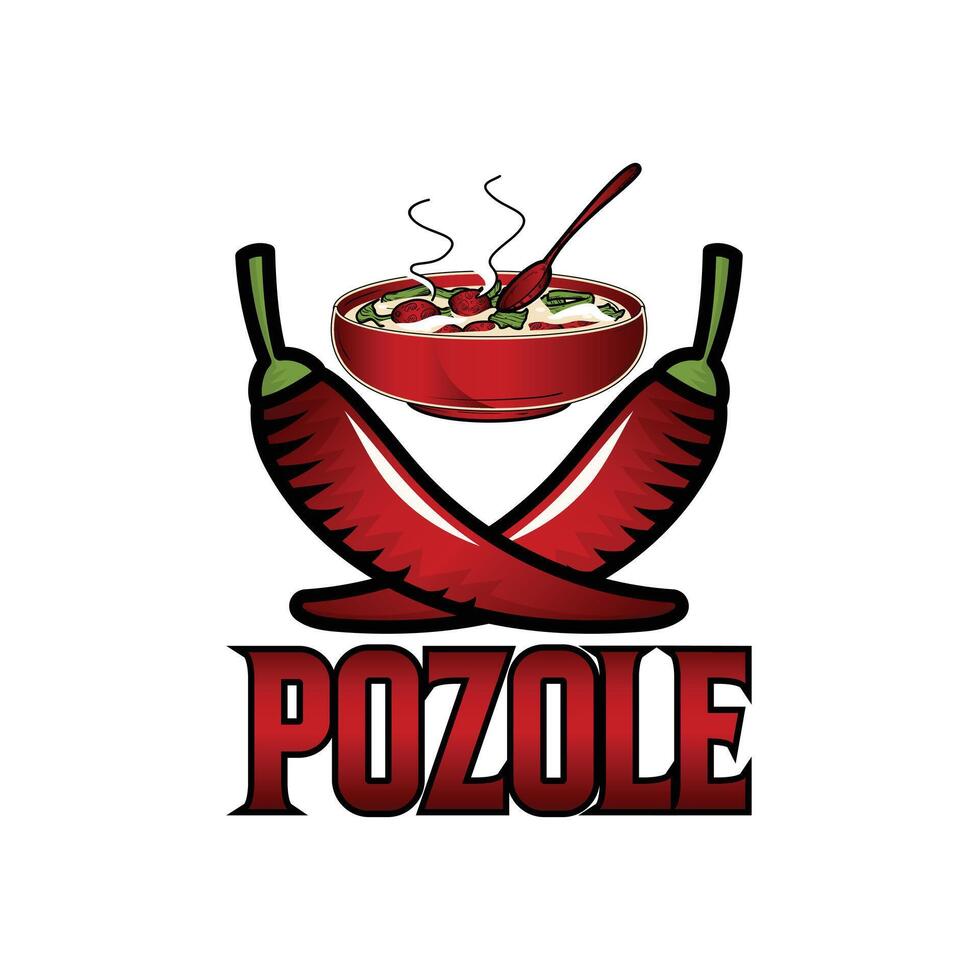 Mexican soup pozole vector