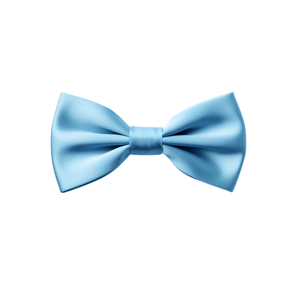 generated ai Blue bow tie on transparent background png