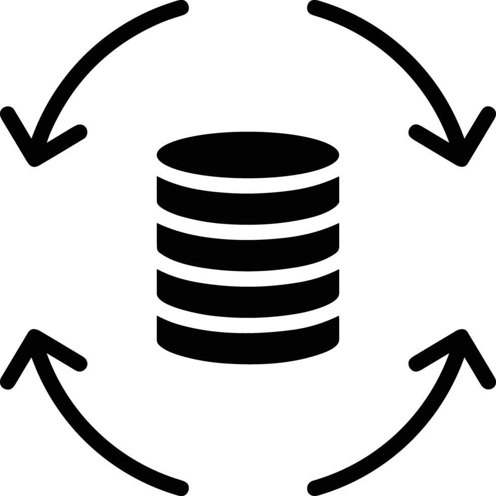 almacenamiento datos icono símbolo imagen para base de datos ilustración vector