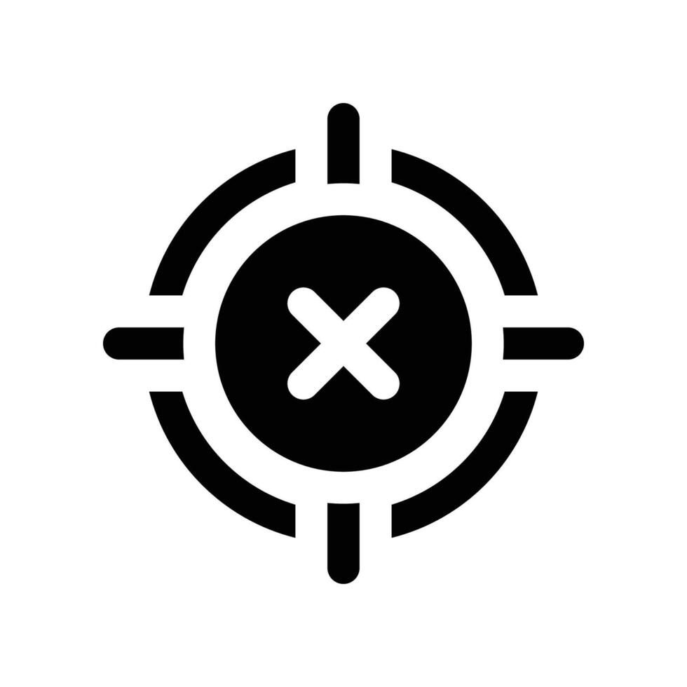 target icon. glyph icon for your website, mobile, presentation, and logo design. vector