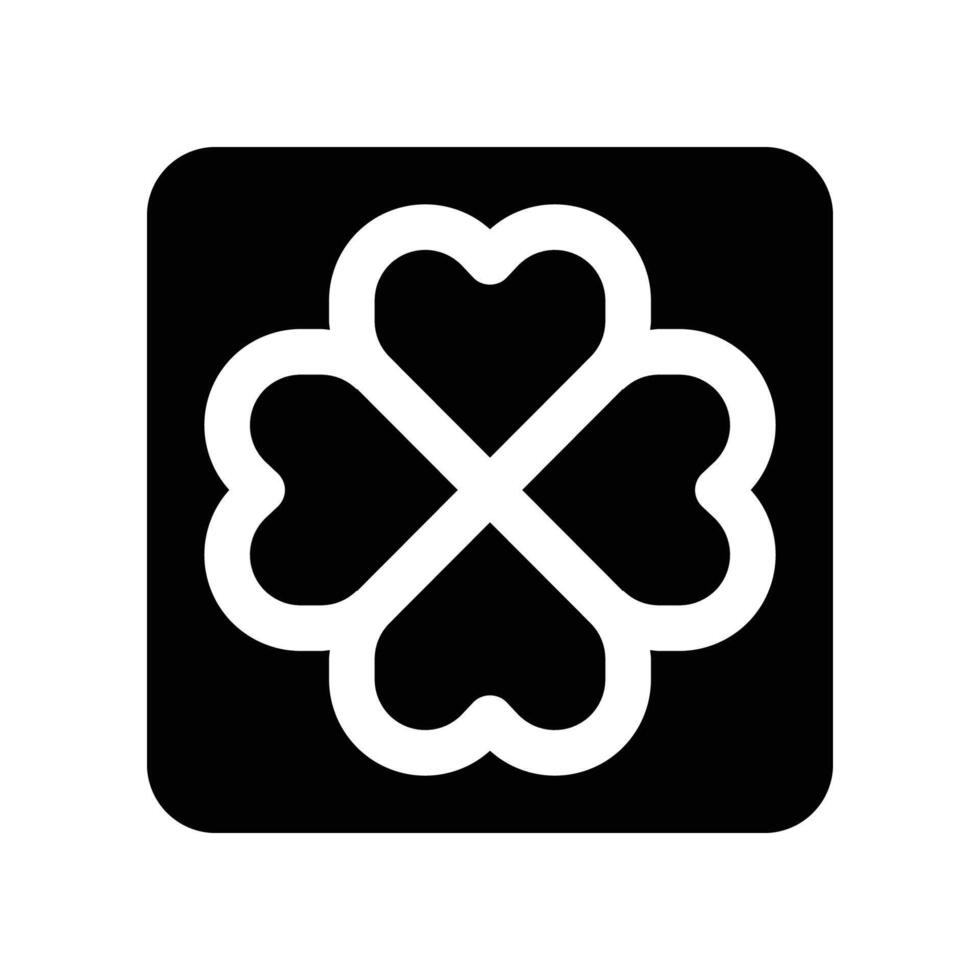 clover icon. glyph icon for your website, mobile, presentation, and logo design. vector