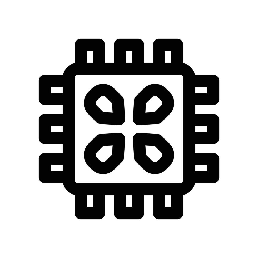 chip icon. line icon for your website, mobile, presentation, and logo design. vector