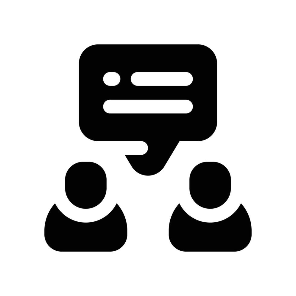 dialogue icon. glyph icon for your website, mobile, presentation, and logo design. vector
