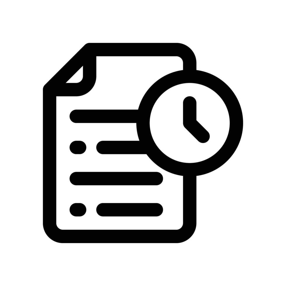 document icon. line icon for your website, mobile, presentation, and logo design. vector