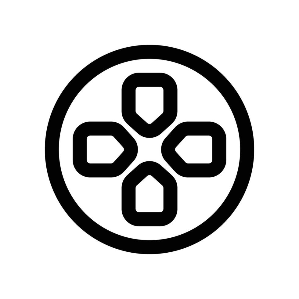 gamepad button icon. line icon for your website, mobile, presentation, and logo design. vector
