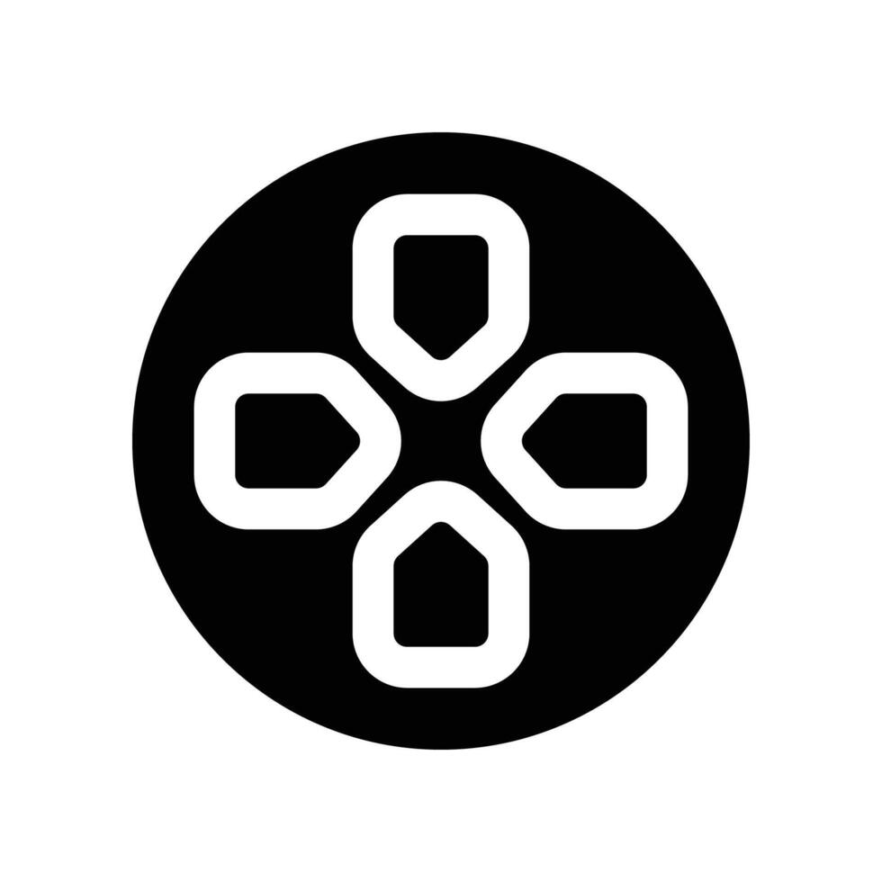 gamepad button icon. glyph icon for your website, mobile, presentation, and logo design. vector