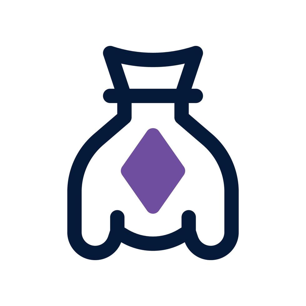 money bag icon. dual tone icon for your website, mobile, presentation, and logo design. vector