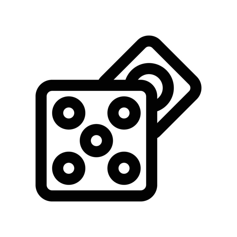 dice icon. line icon for your website, mobile, presentation, and logo design. vector