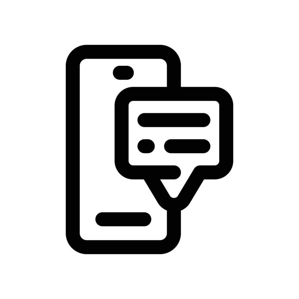 smartphone icon. line icon for your website, mobile, presentation, and logo design. vector