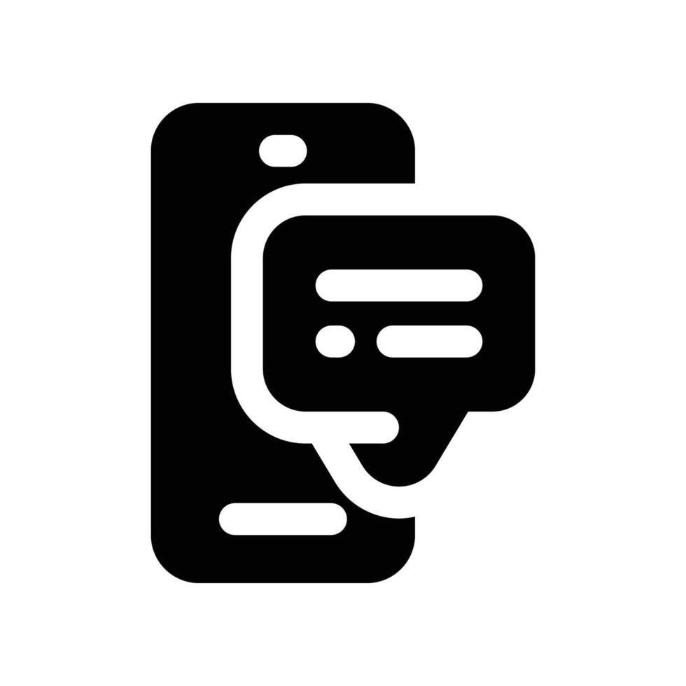 smartphone icon. glyph icon for your website, mobile, presentation, and logo design. vector
