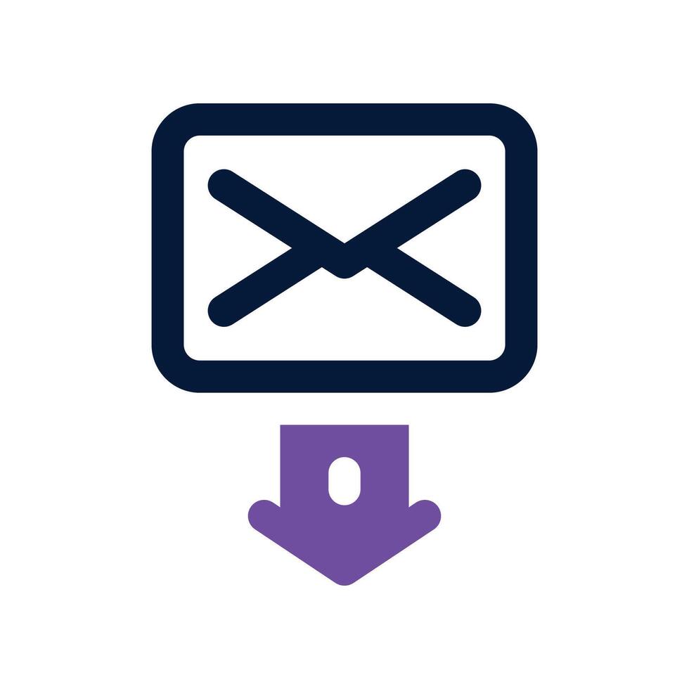 receive email icon. dual tone icon for your website, mobile, presentation, and logo design. vector