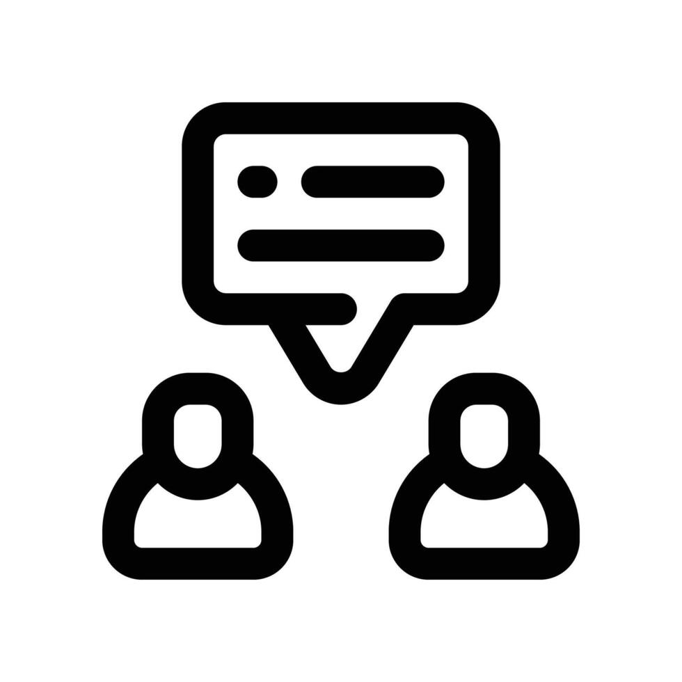 dialogue icon. line icon for your website, mobile, presentation, and logo design. vector