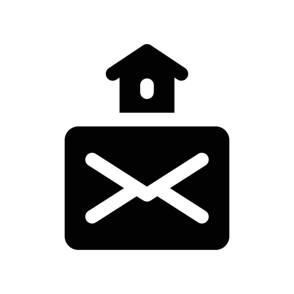 send email icon. glyph icon for your website, mobile, presentation, and logo design. vector