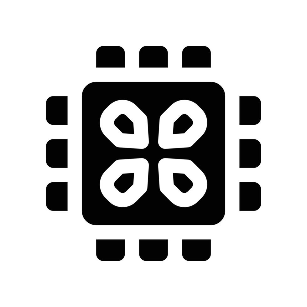 chip icon. glyph icon for your website, mobile, presentation, and logo design. vector