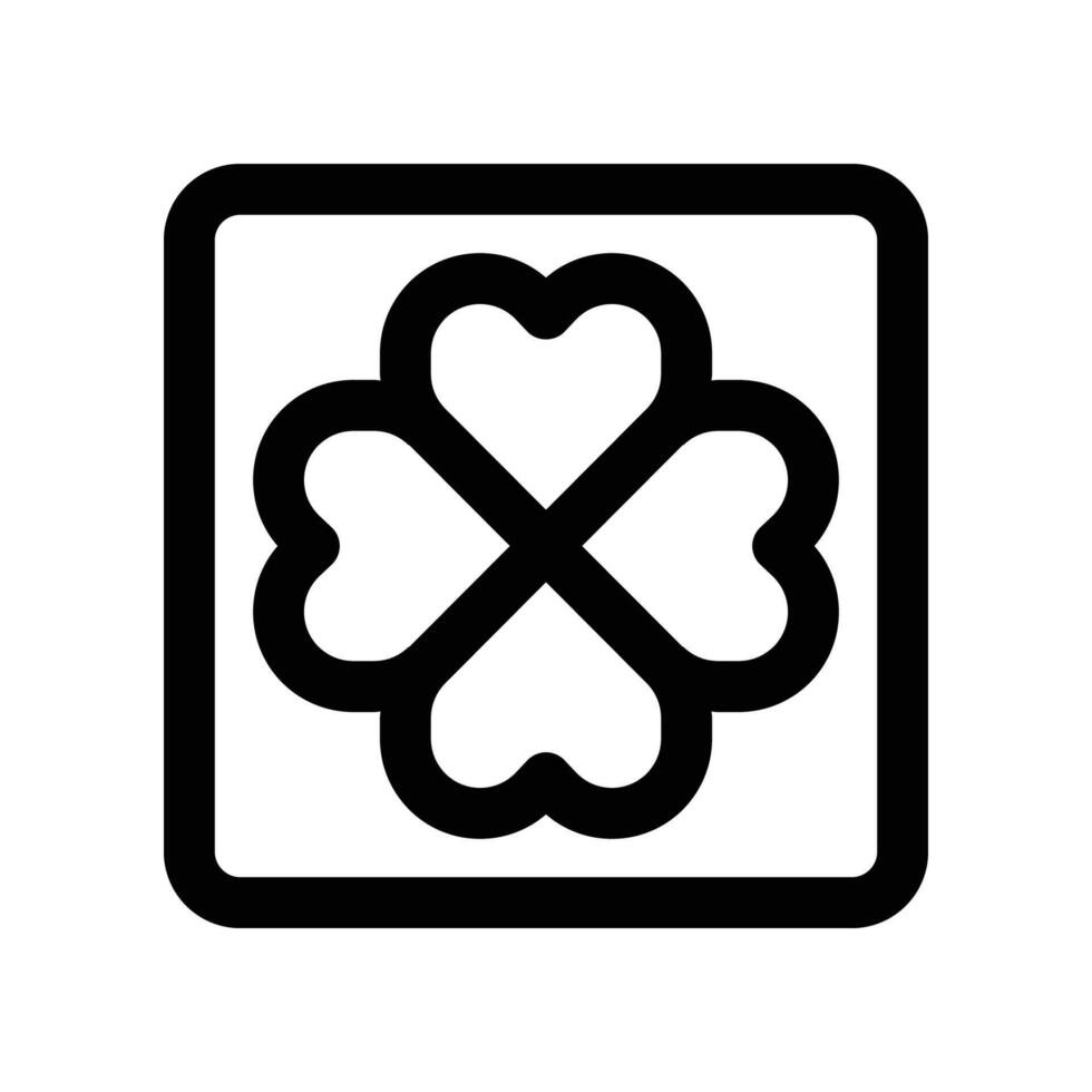 clover icon. line icon for your website, mobile, presentation, and logo design. vector