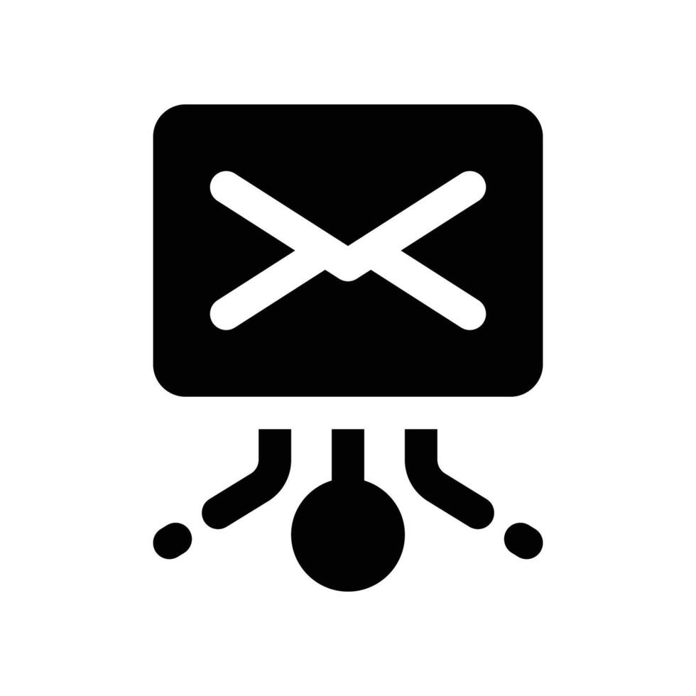 email icon. glyph icon for your website, mobile, presentation, and logo design. vector