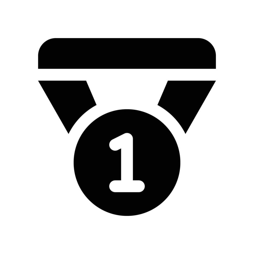 medal icon. glyph icon for your website, mobile, presentation, and logo design. vector
