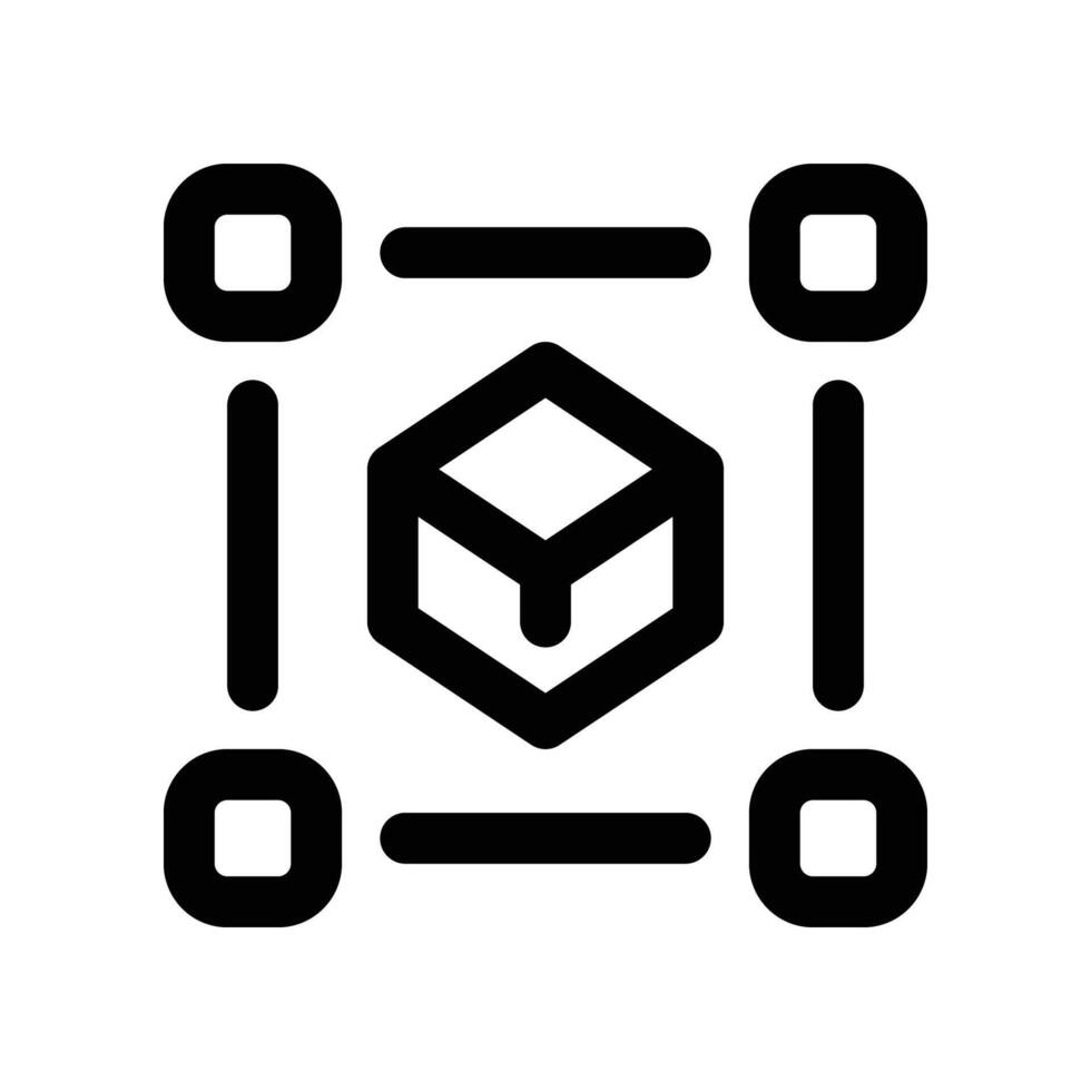 blockchain icon. line icon for your website, mobile, presentation, and logo design. vector