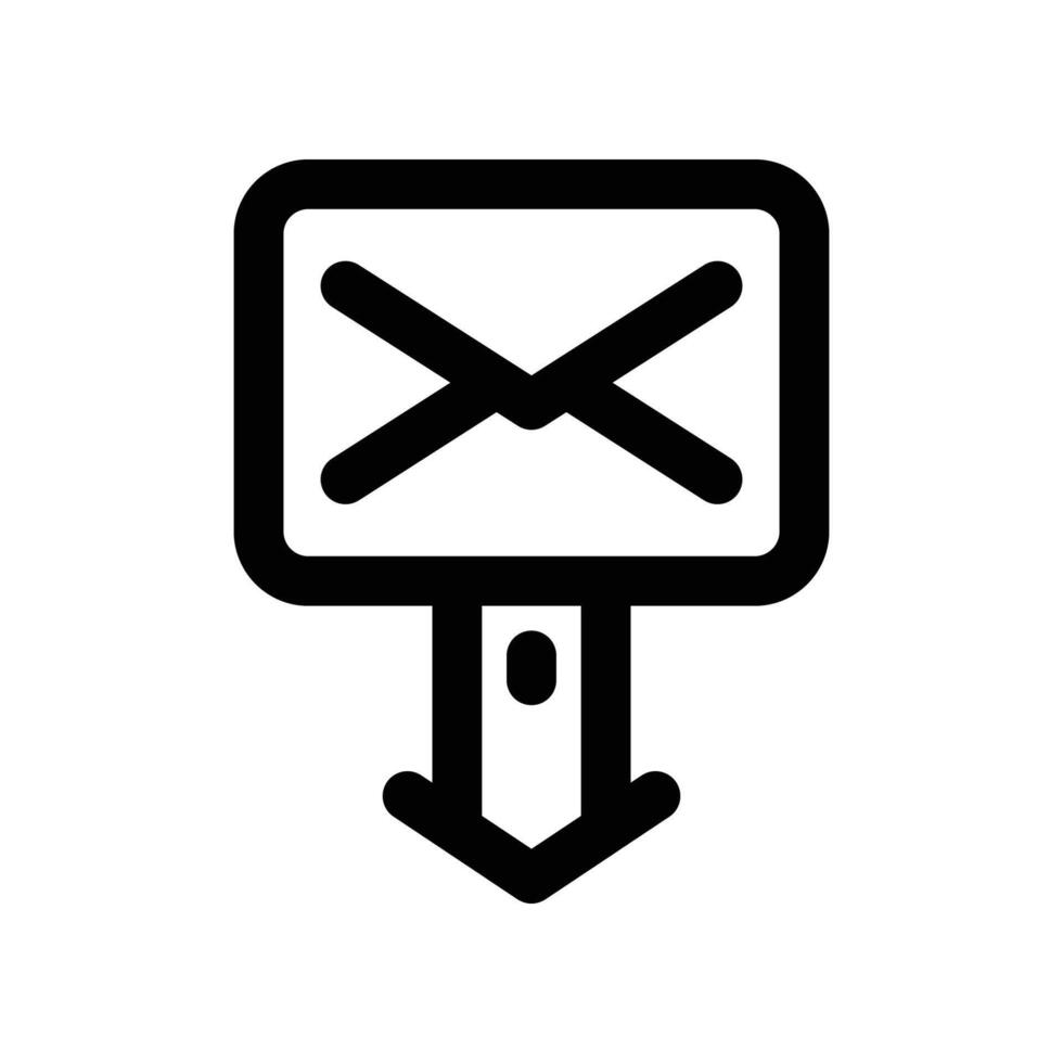 receive email icon. line icon for your website, mobile, presentation, and logo design. vector