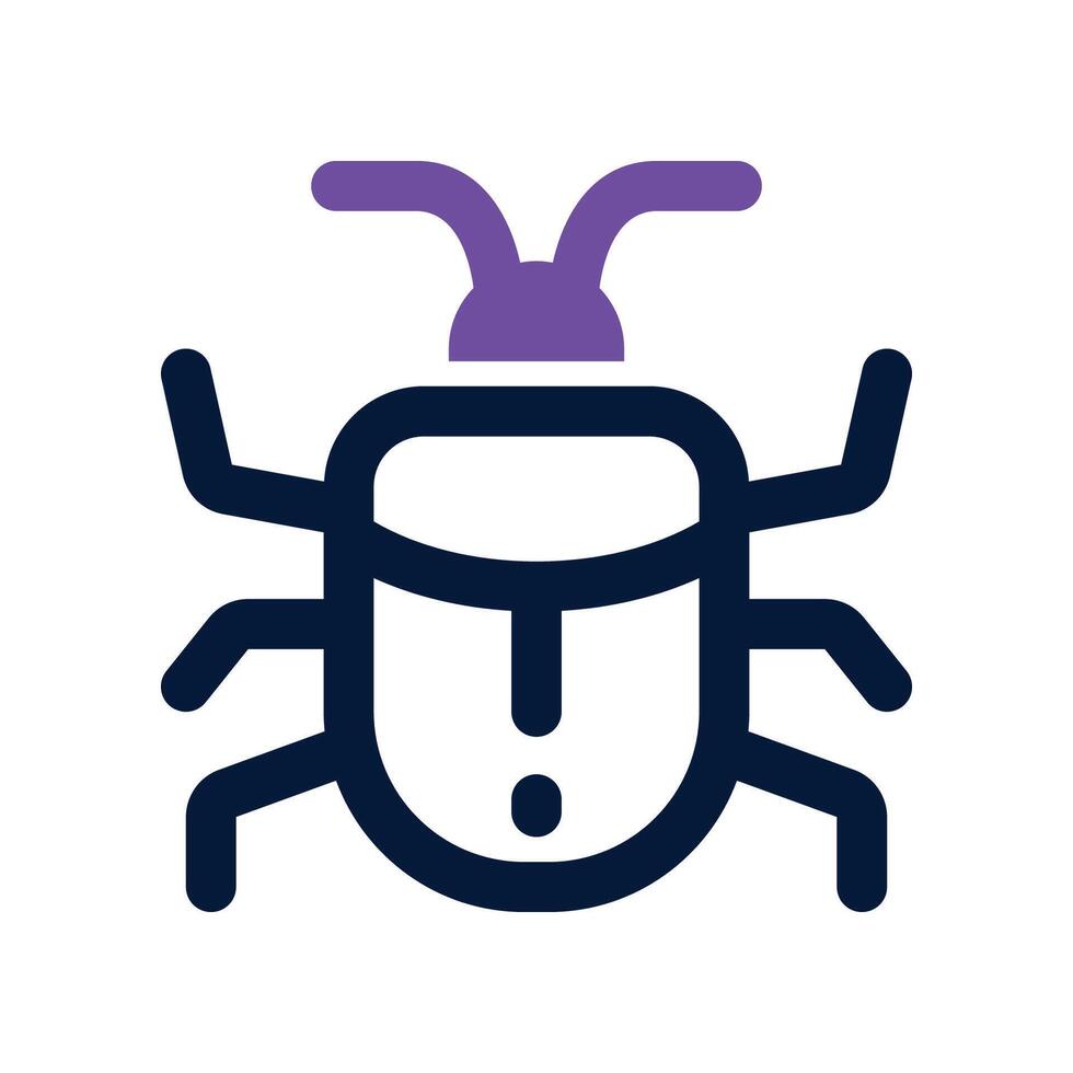 bug icon. dual tone icon for your website, mobile, presentation, and logo design. vector