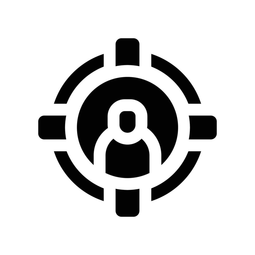 target audience icon. glyph icon for your website, mobile, presentation, and logo design. vector