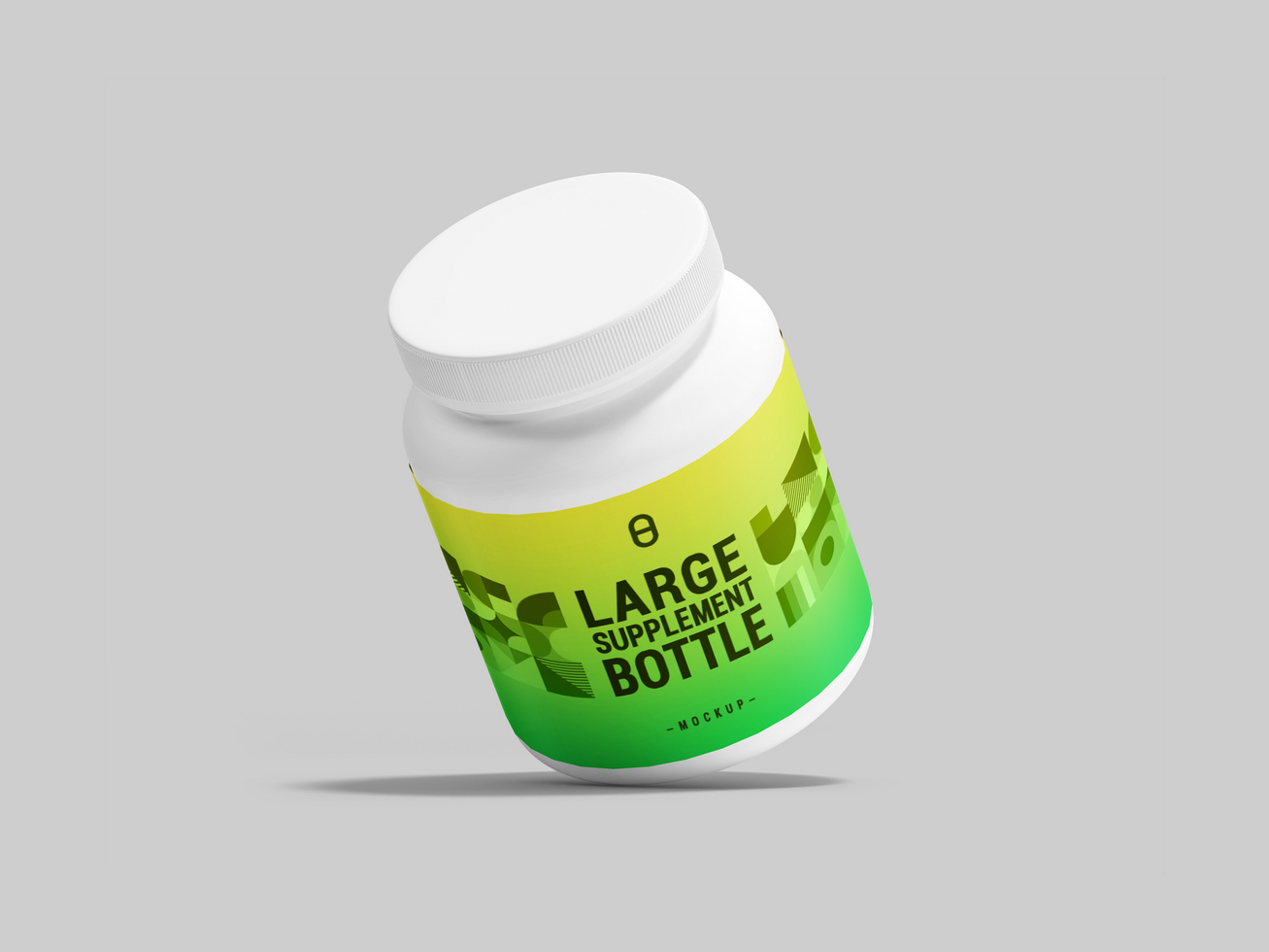 White Supplement Jar or Bottle Mockup Product Packaging Template. Suitable for Branding psd