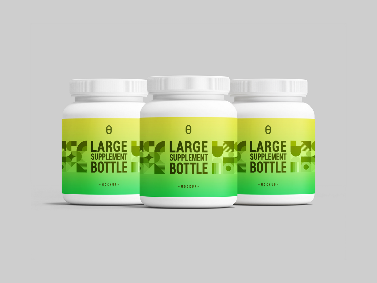 White Supplement Jar or Bottle Mockup Product Packaging Template. Suitable for Branding psd