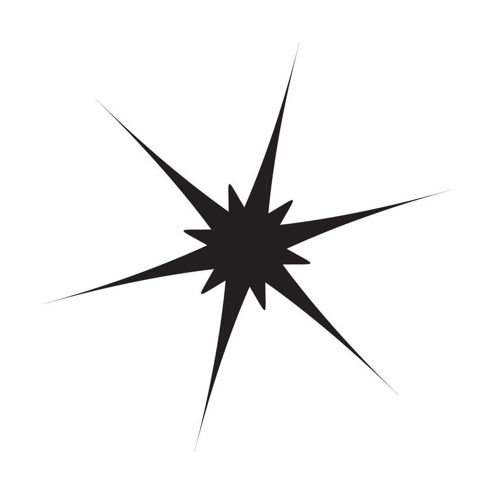 Star sparkle icons collection. Futuristic shape. Flash from fireworks. Christmas stars icon vector