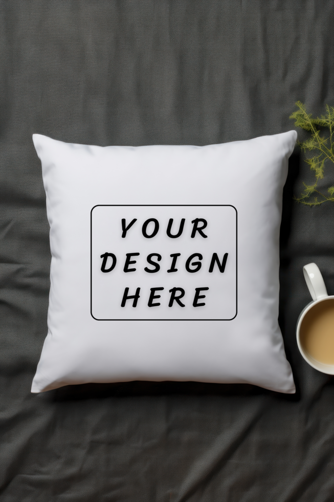 White Pillow mockup on dark background psd