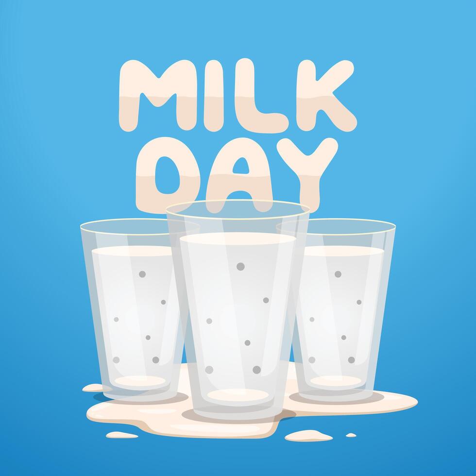 National Milk Day design template good for celebration usage. milk illustration. eps 10. flat design. vector