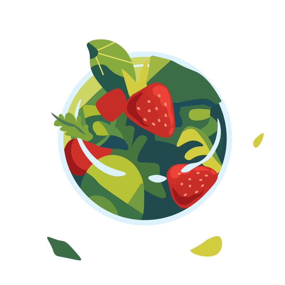 Fresco Fruta ensalada cuenco vector