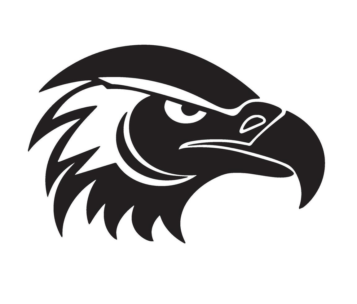 Intense Eagle Head Silhouette vector