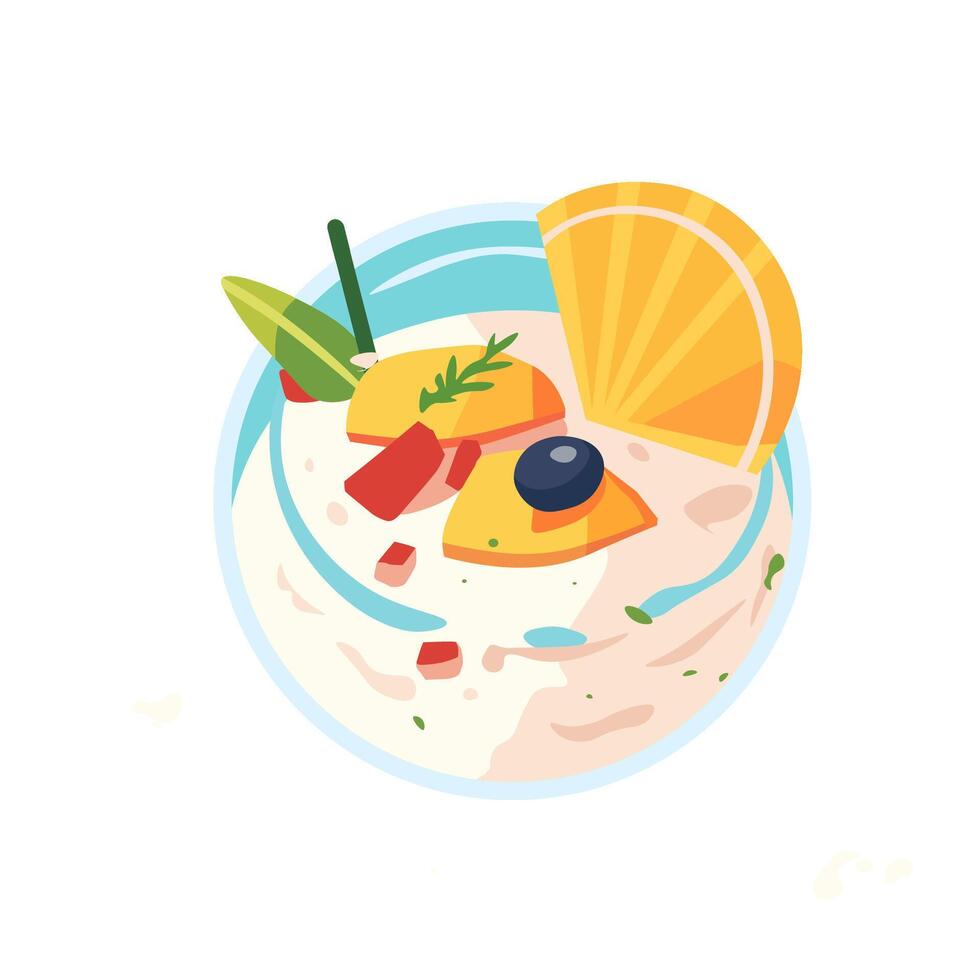 Elegant Citrus Salad Illustration vector