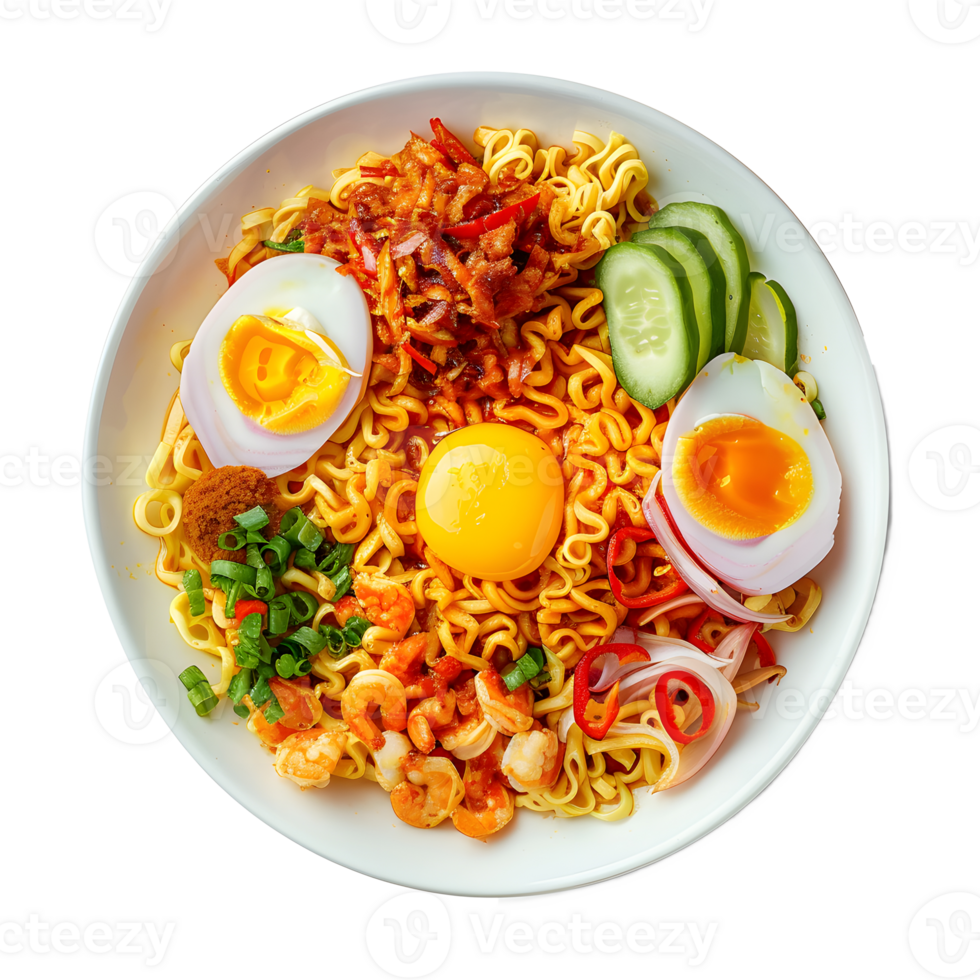 Delicious Noodles, Indonesian Culinary Delight, Isolated on Transparent Background. png