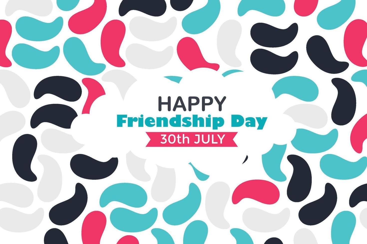 Happy Friendship Day 30 July Abstract Background for Your Graphic Resource vector