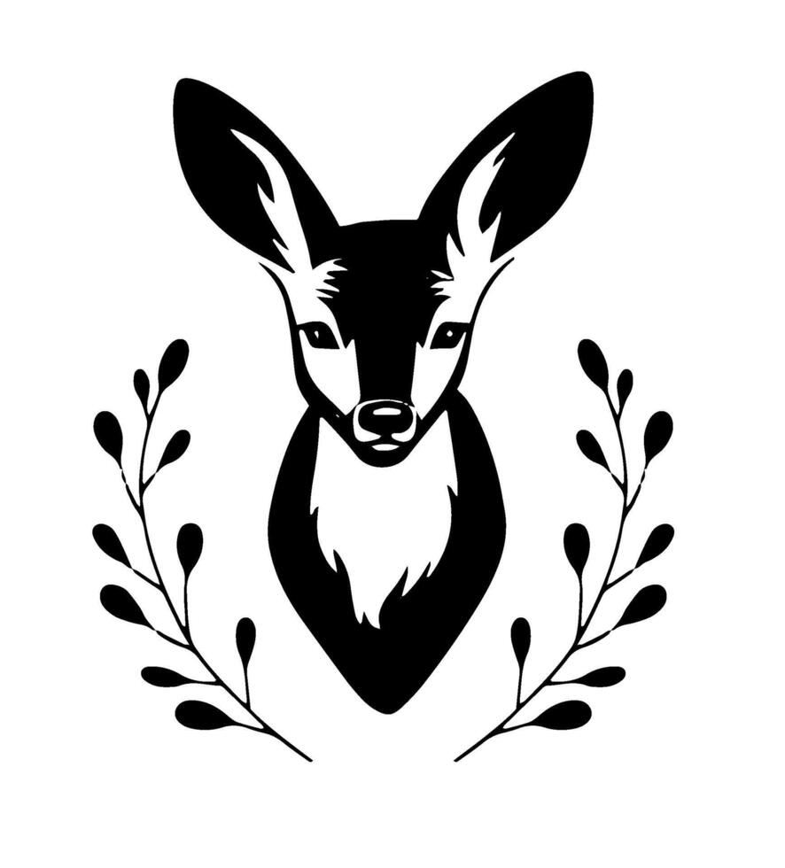 Elegant Deer Illustration Art vector
