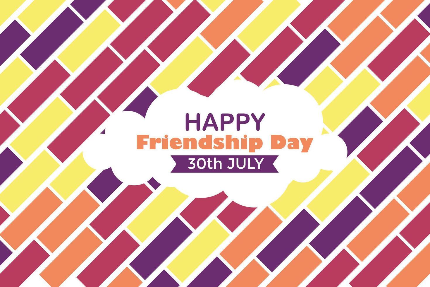 Happy Friendship Day 30 July Abstract Background for Your Graphic Resource vector