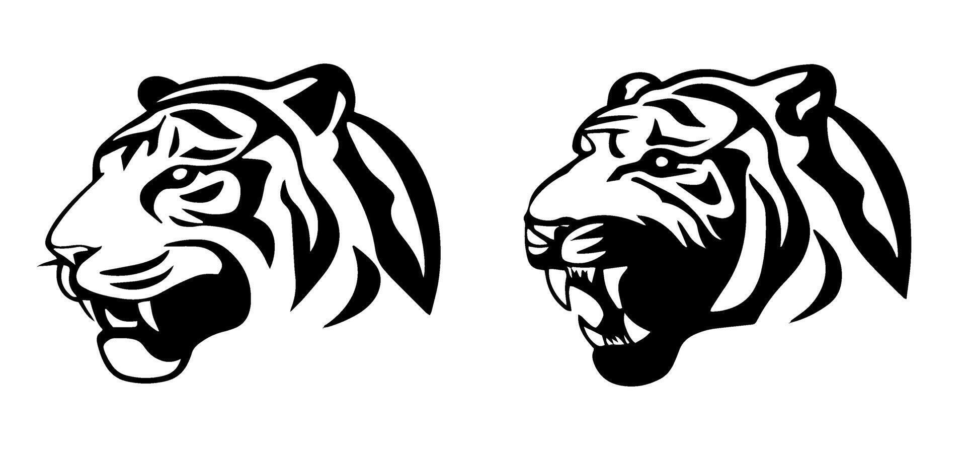 Abstract Tiger Face Illustration vector