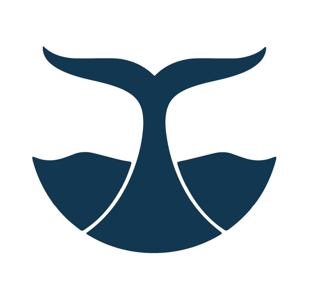 Minimalist Whale Tail Design vector