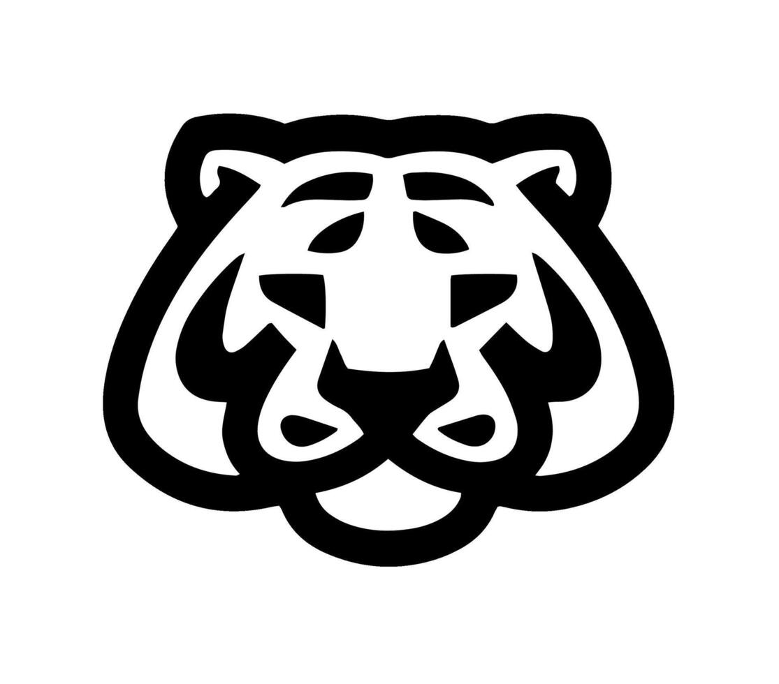 Abstract Tiger Face Illustration vector