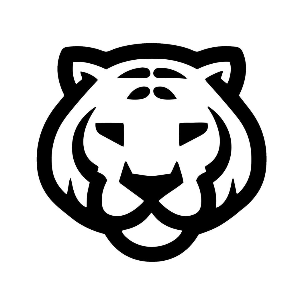 Abstract Tiger Face Illustration vector