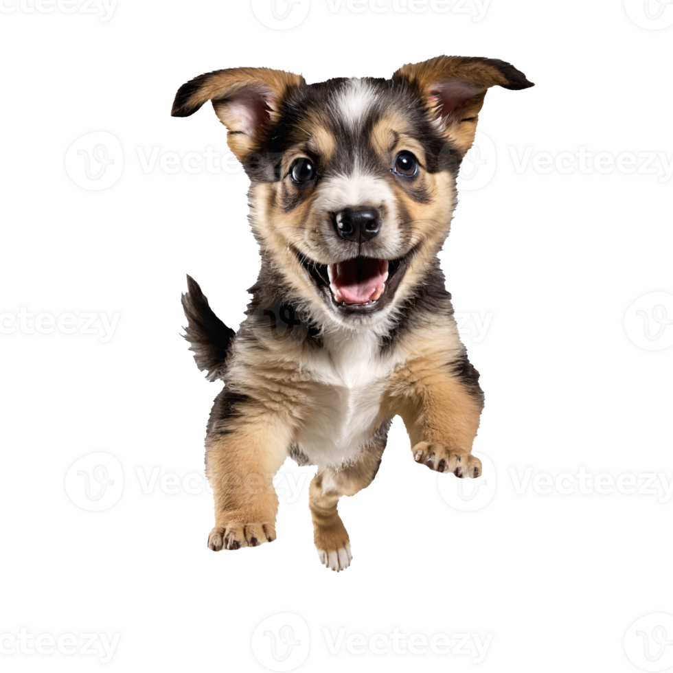 brauner hund dog puppy jumping and running isolated transparent png