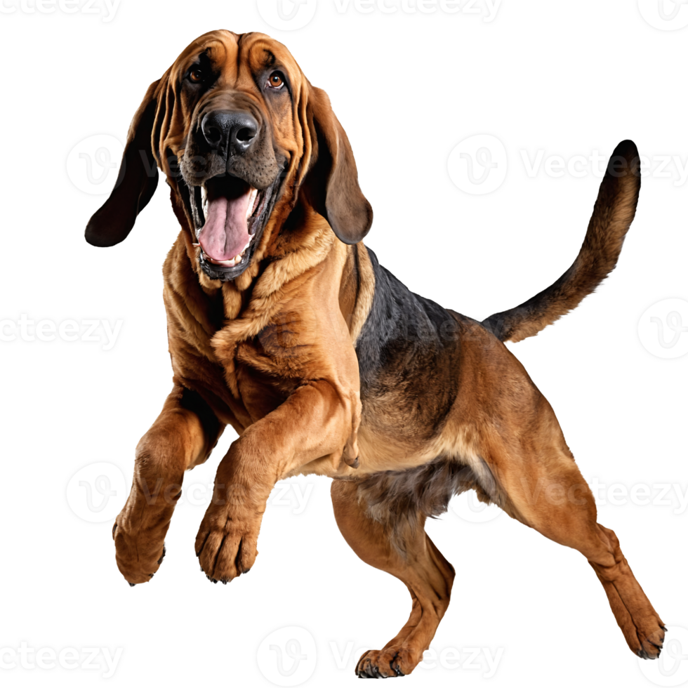 happy vizsla dog puppy jumping and running isolated transparent png