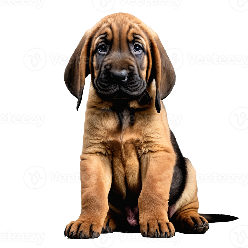 happy vizsla dog puppy sitting isolated transparent png