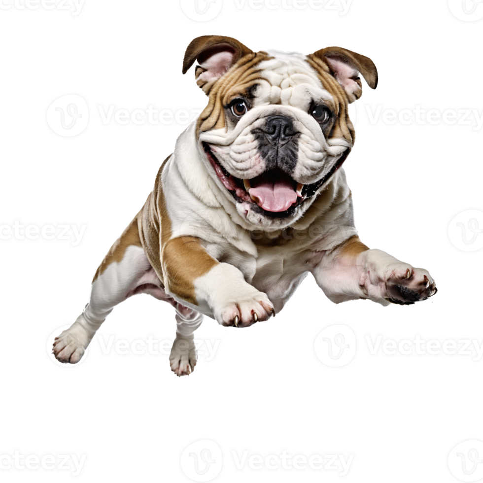 pug dog jumping and running isolated transparent png