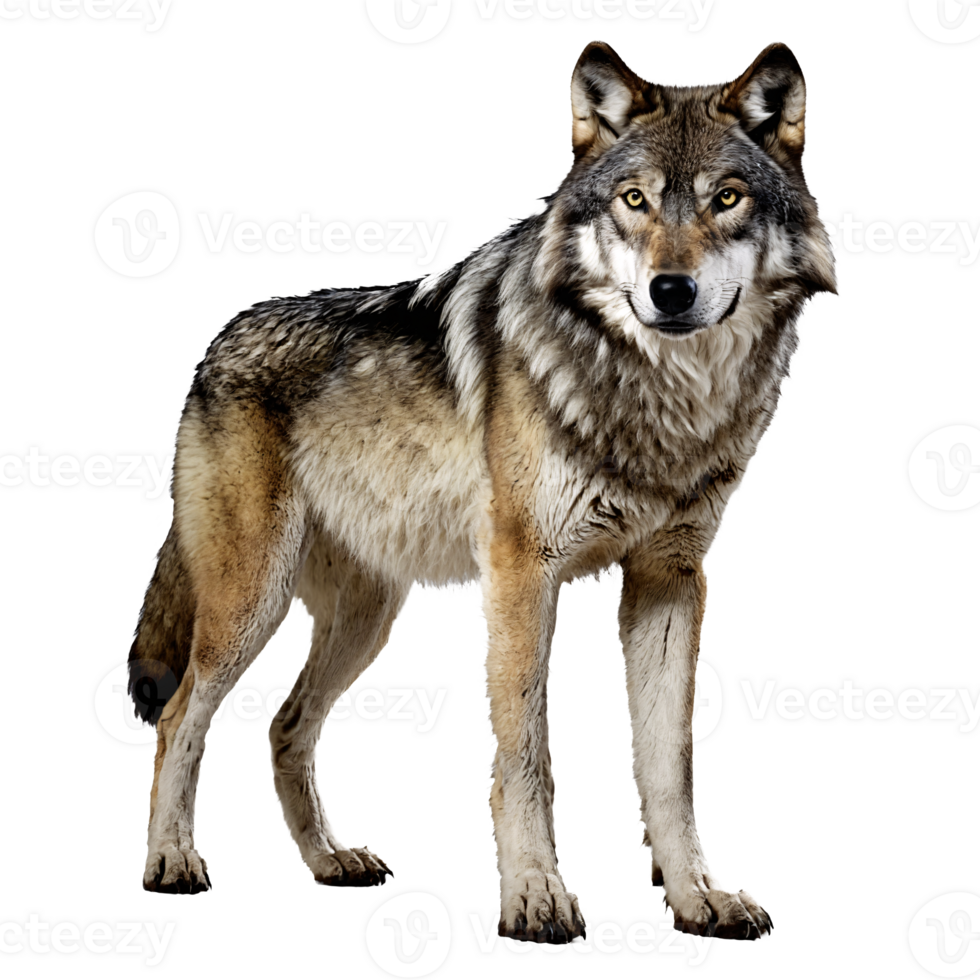 wolf standing isolated transparent png