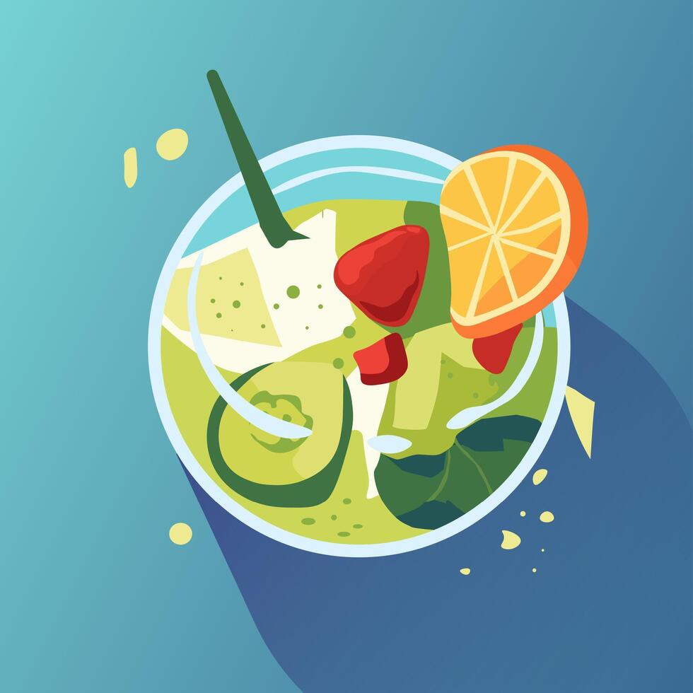 Mixed Vegetable Salad Bowl vector